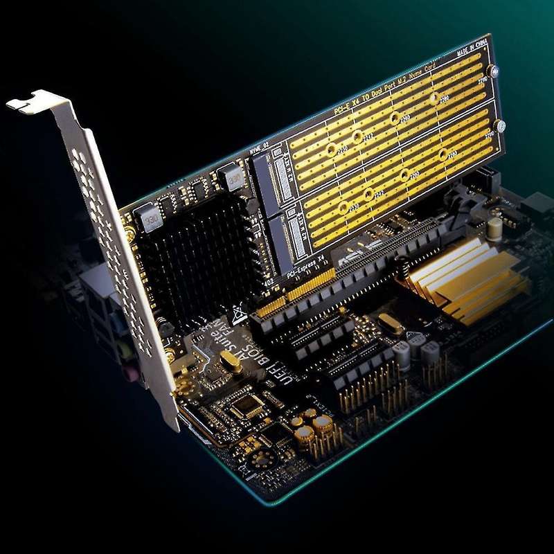 Pci-e to Nvme Adapter Card M.2 M-key Nvme Protocol Dual Bay Array