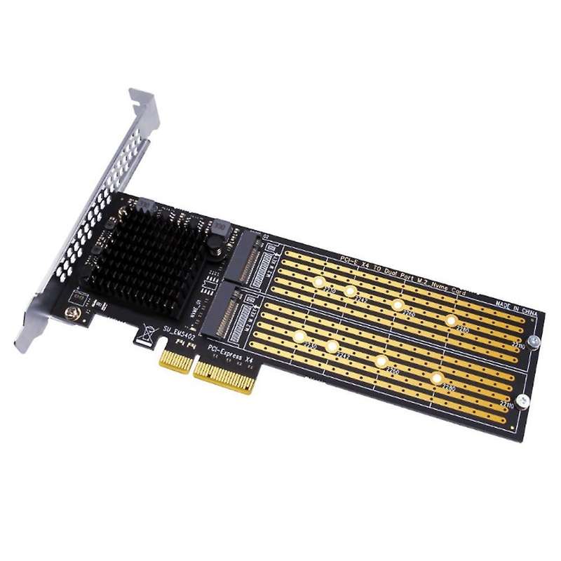 Pci-e to Nvme Adapter Card M.2 M-key Nvme Protocol Dual Bay Array