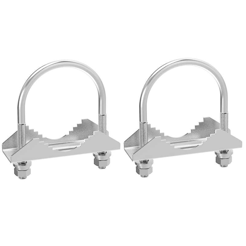 2 Pcs Antenna Mount Clamp U-bolt Mounting Hardware Antenna Mast Clamp
