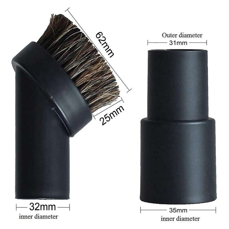 4 Pcs for Most Vacuum Attachments 1.25 Inch Hair Dusting Round Brush