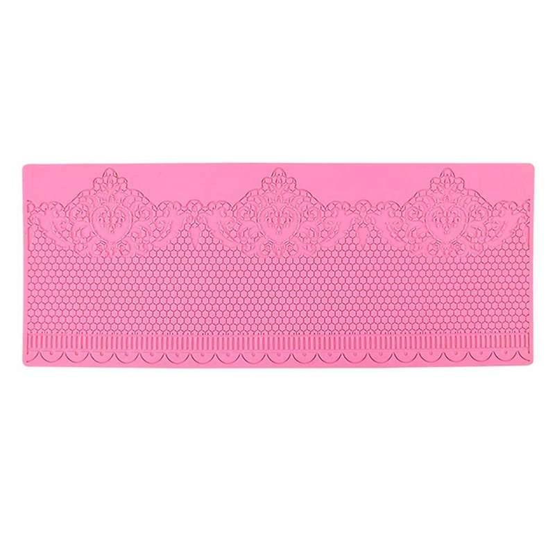 Diy Craft Honeycomb Impression Cake Lace Mat Fondant Border Silicone