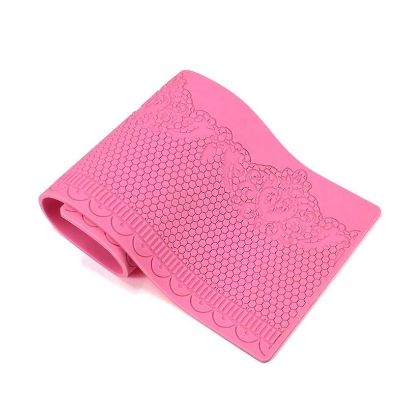 Diy Craft Honeycomb Impression Cake Lace Mat Fondant Border Silicone