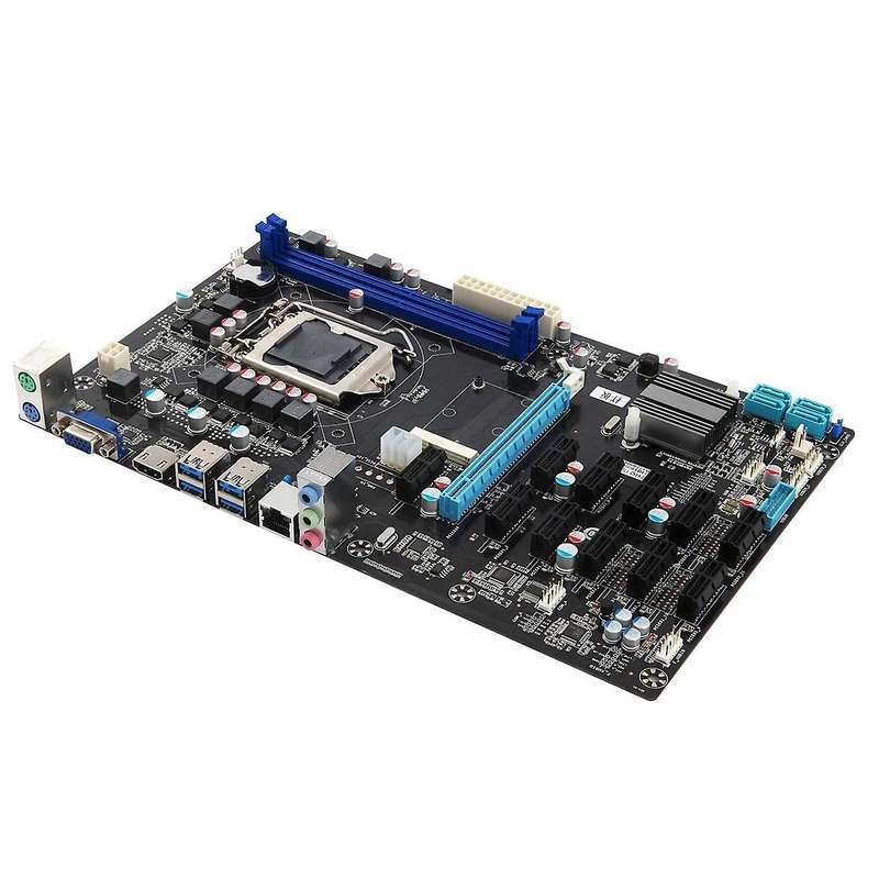B250 Btc Mining Machine Motherboard 12 Gpu Graphics Card Slots