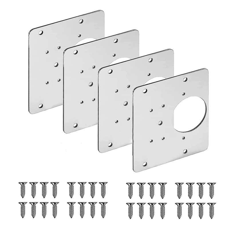 4pcs Hinge Repair Plate for Furniture Cabinet Drawer Door Window