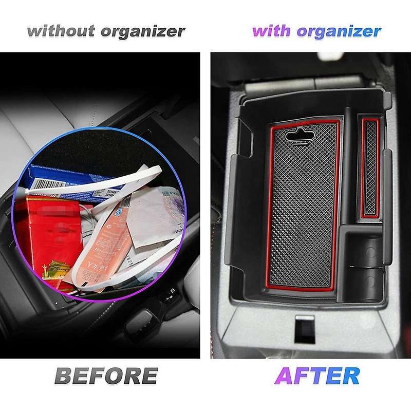 Center Console Organizer for Jeep Compass 2021 2022 Storage Box,red