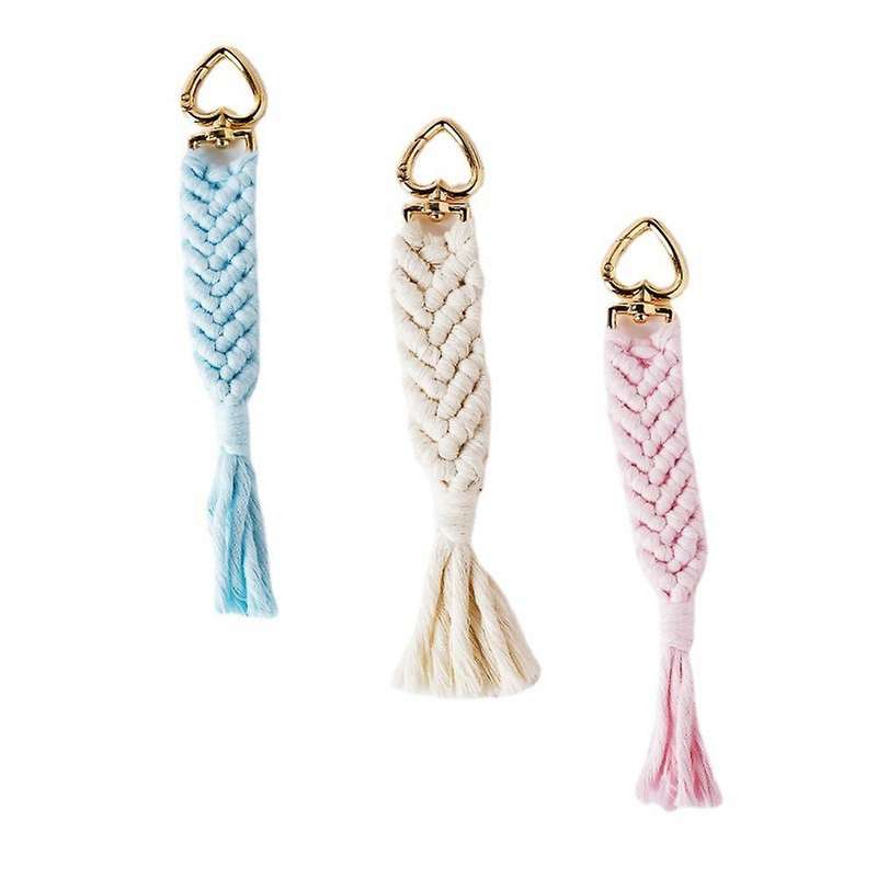 3pcs Bohemian Tassel Keychains Love Keychain