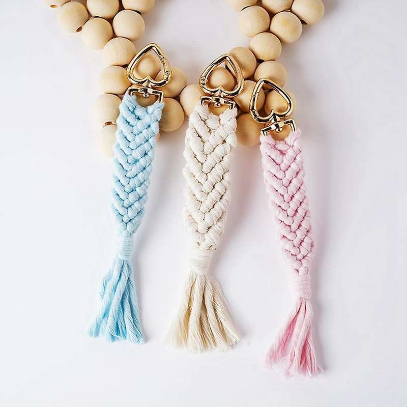 3pcs Bohemian Tassel Keychains Love Keychain