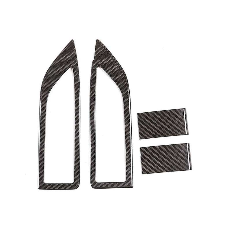 Real Carbon Fiber Door Window Lift Switch Button Cover Trim