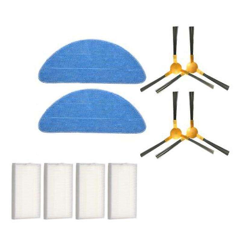 10 Pcs Vacuum Cleaner Side Brush/filter/mop Cloth for Proscenic 800t
