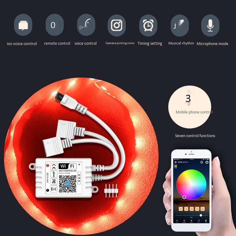 Light Strip Controller with Remote Control for Amazon Alexa
