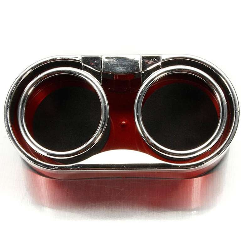 Dual Hole Drink Bottle Cup Holder Stand Durable Plastic Auto Mount