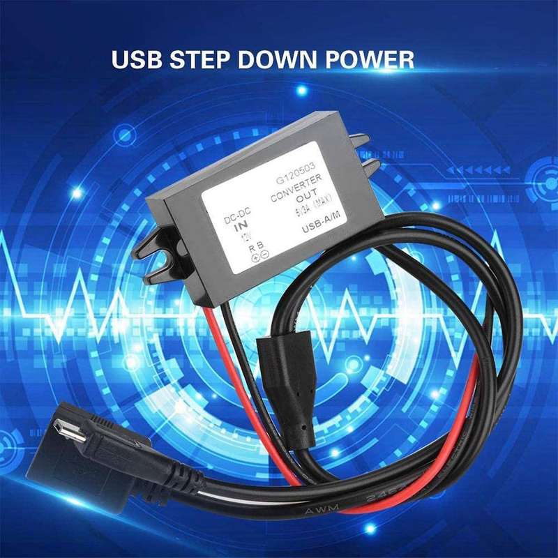 Dc Voltage Converter 12v to 5v 3a Usb-a/m Step-down Output Power
