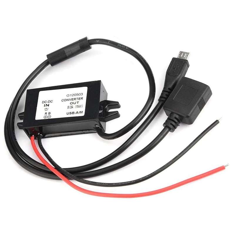 Dc Voltage Converter 12v to 5v 3a Usb-a/m Step-down Output Power
