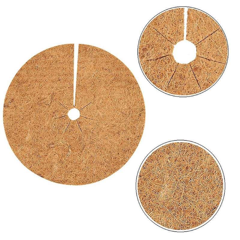 6pcs Natural Coco Coir Fiber Tree Mulch Ring Protector Mat 20cm