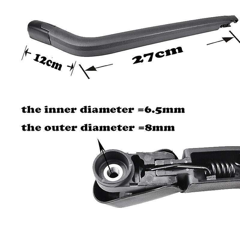 Rear Windshield Wiper Arm Blade Set for Toyota Fortuner 2008-2017