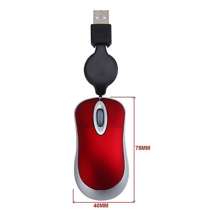 Usb Wired Mouse Cable Tiny Small Mouse for Windows 98(blue)