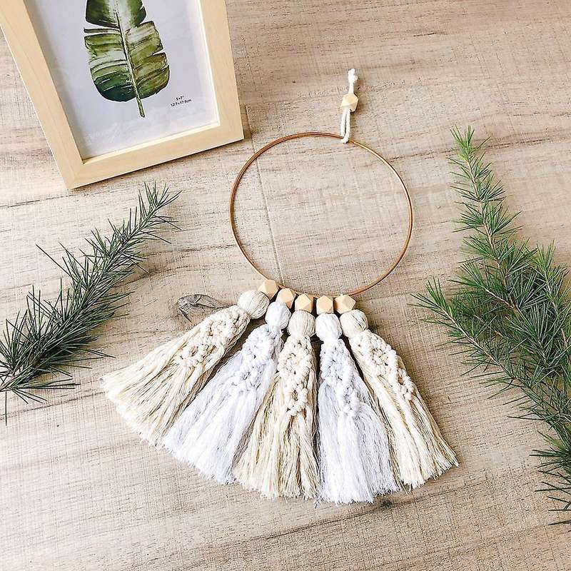 Handmade Macrame Tassel Wall Hanging Art Woven Tapestry Boho Home