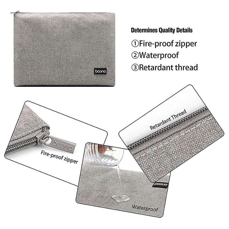 Baona Oxford Waterproof Document Bag, A4 Letter Size Document Holder