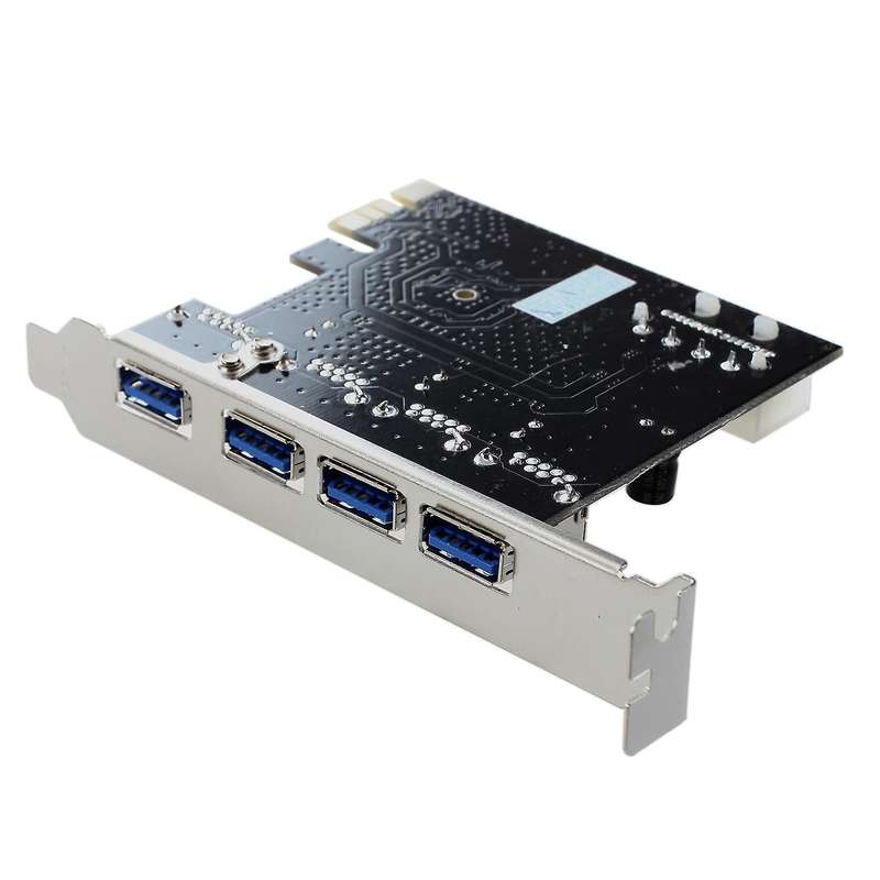 Fast Usb 3.0 Pci-e Pcie 4 Ports Express Expansion Card Adapter