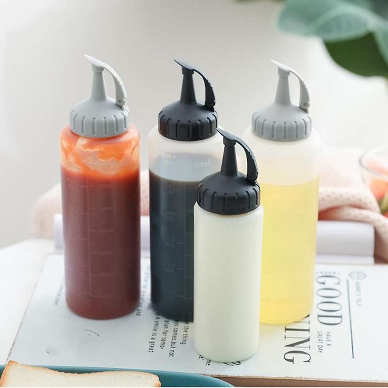 Squeeze Oil Can Seasoning Bottle Soy Sauce Bottle Large Grey