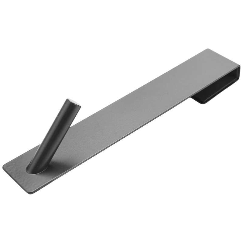 2 Pcs Bathroom Glass Door Rear Hooks Punch-free Back-hanging Black