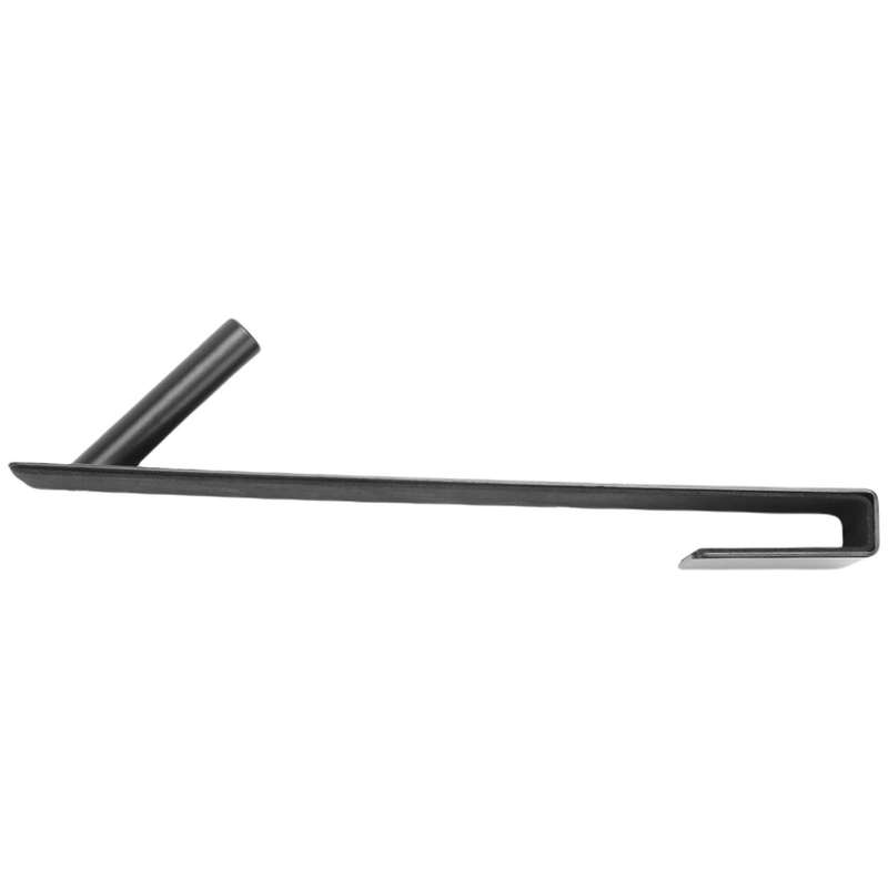 2 Pcs Bathroom Glass Door Rear Hooks Punch-free Back-hanging Black