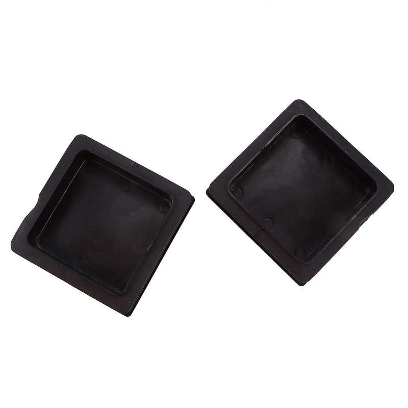 100mm X 100mm Plastic Ribbed Square End Caps Cover Tube Inserts 2 Pcs