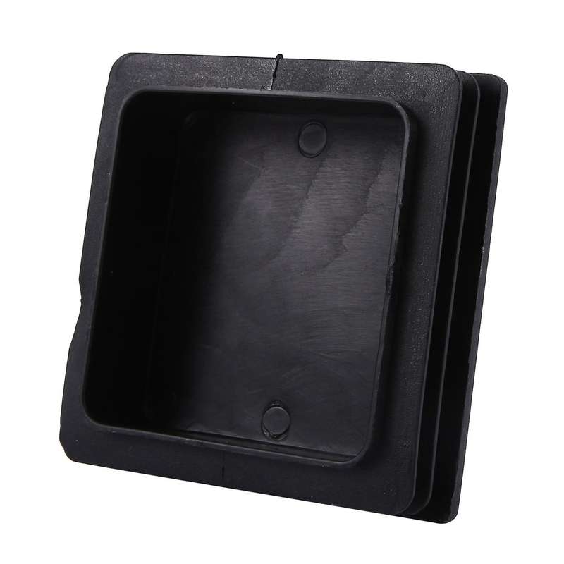 100mm X 100mm Plastic Ribbed Square End Caps Cover Tube Inserts 2 Pcs