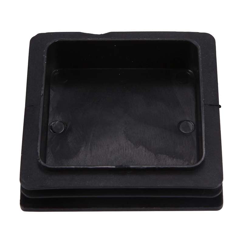 100mm X 100mm Plastic Ribbed Square End Caps Cover Tube Inserts 2 Pcs