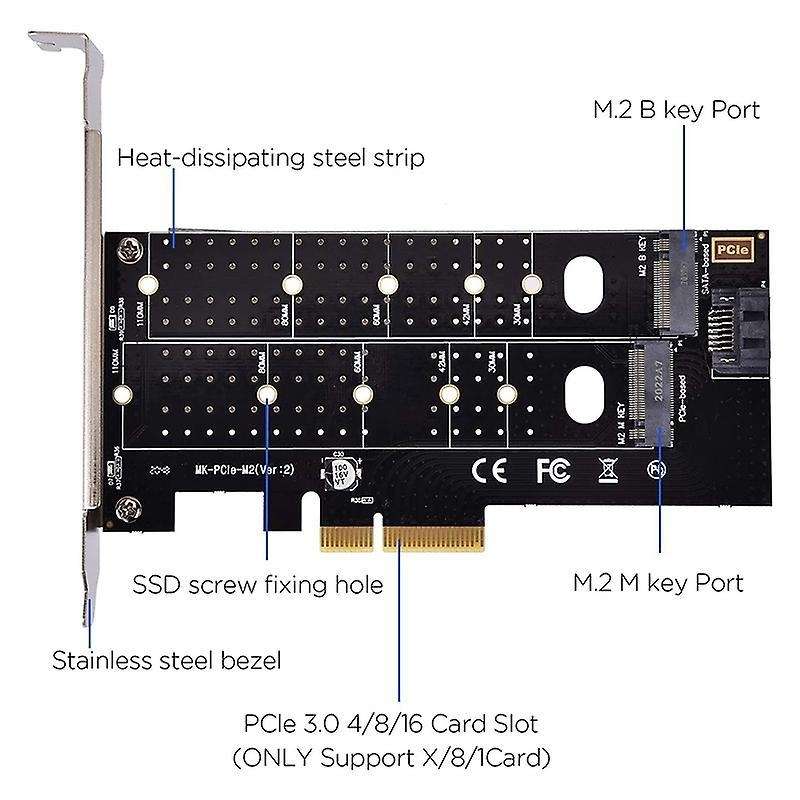 M.2 Nvme & M.2 Ngff to Pcie 3.0 X4 Adapter, Controller Expansion Card