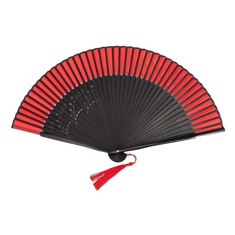 Handheld Fan Sakura Printing Folded Fans Spun Silk Bamboo