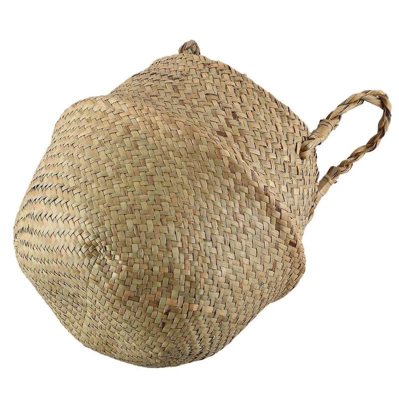 Seagrass Wickerwork Basket Rattan Foldable Hanging Woven Dirty Size S