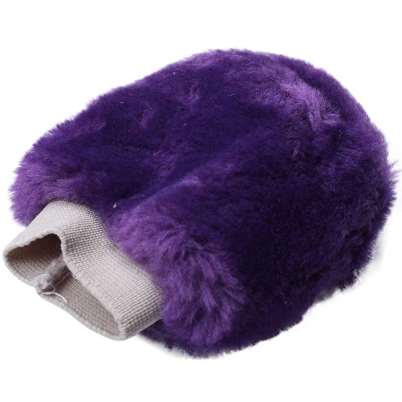Car Steering Wheel Covers Faux Fur Hand Brake and Gear Cover(violet)