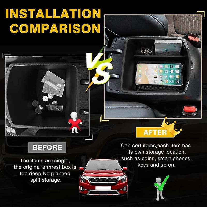 Center Console Organizer Tray Compatible for Kia Seltos 2020 2021