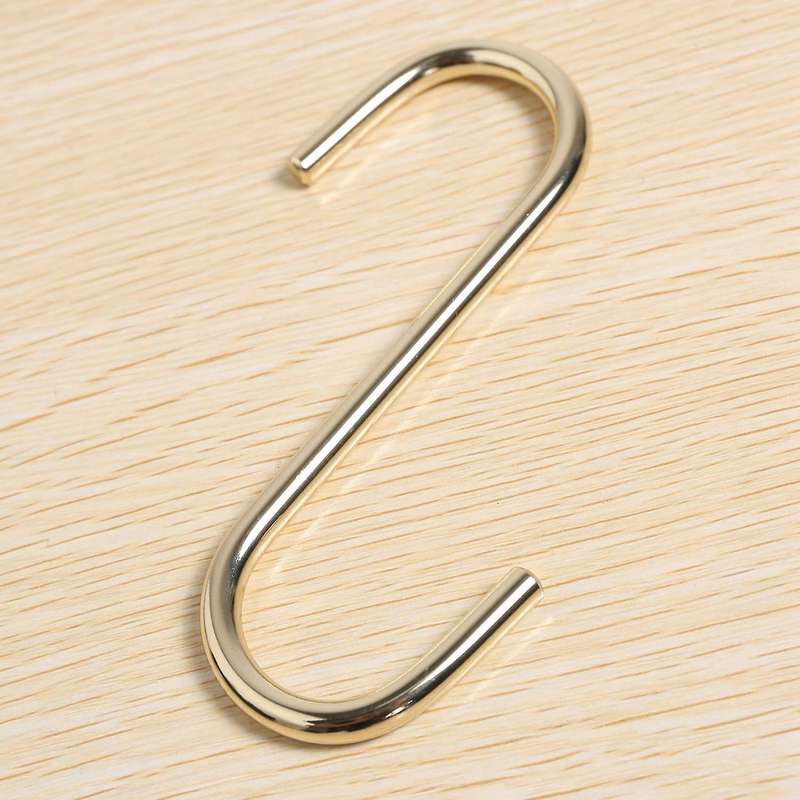 Gold Iron S Shaped Hooks Hanging Hanger Storage Holder Home Organizer