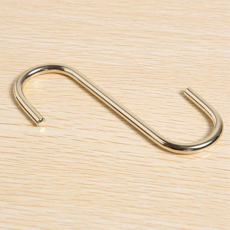 Gold Iron S Shaped Hooks Hanging Hanger Storage Holder Home Organizer