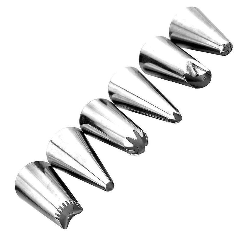8pcs/set Pastry Bag Decorating Tools Reusable +6 Nozzle Set-b