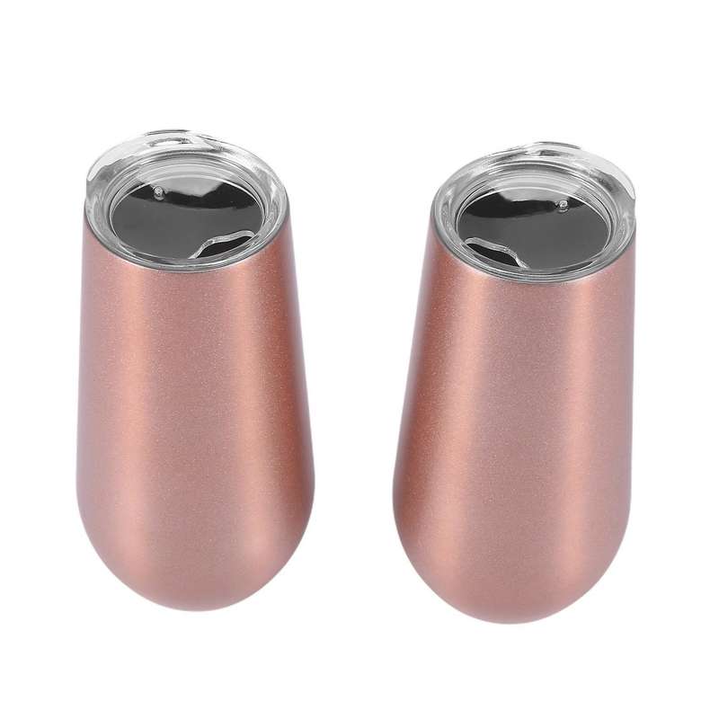 8 Packs Stemless Champagne Flutes Wine Tumbler