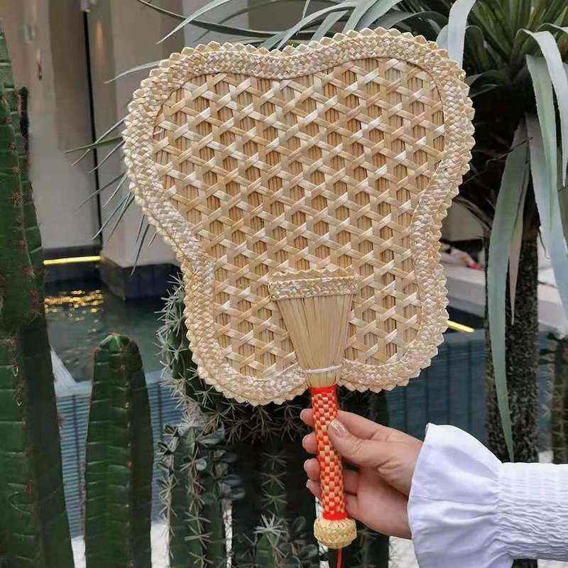 Hand Woven Fan Natural Fan Natural Wheat Straw Hand Fan(small)