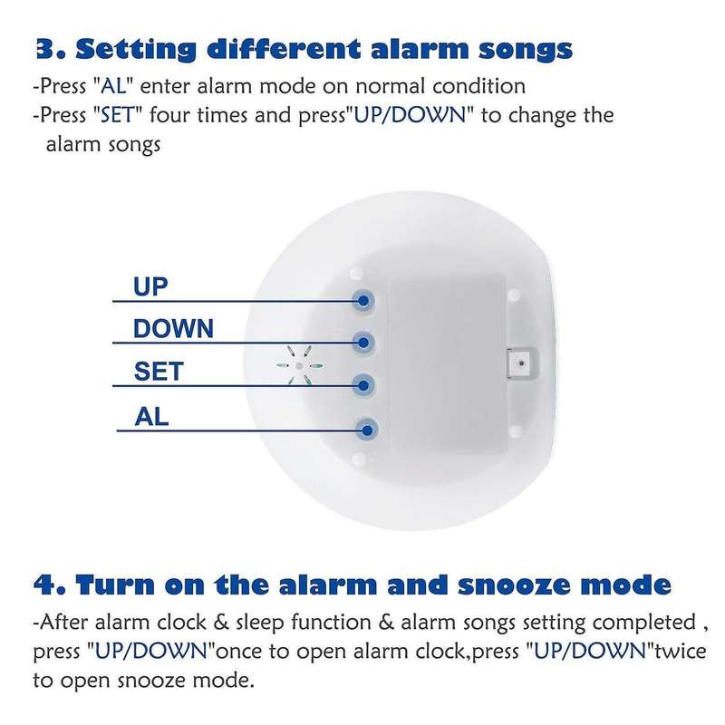 Kids Alarm Clock - Wake Up Light Digital Clock with 7 Colors Changing