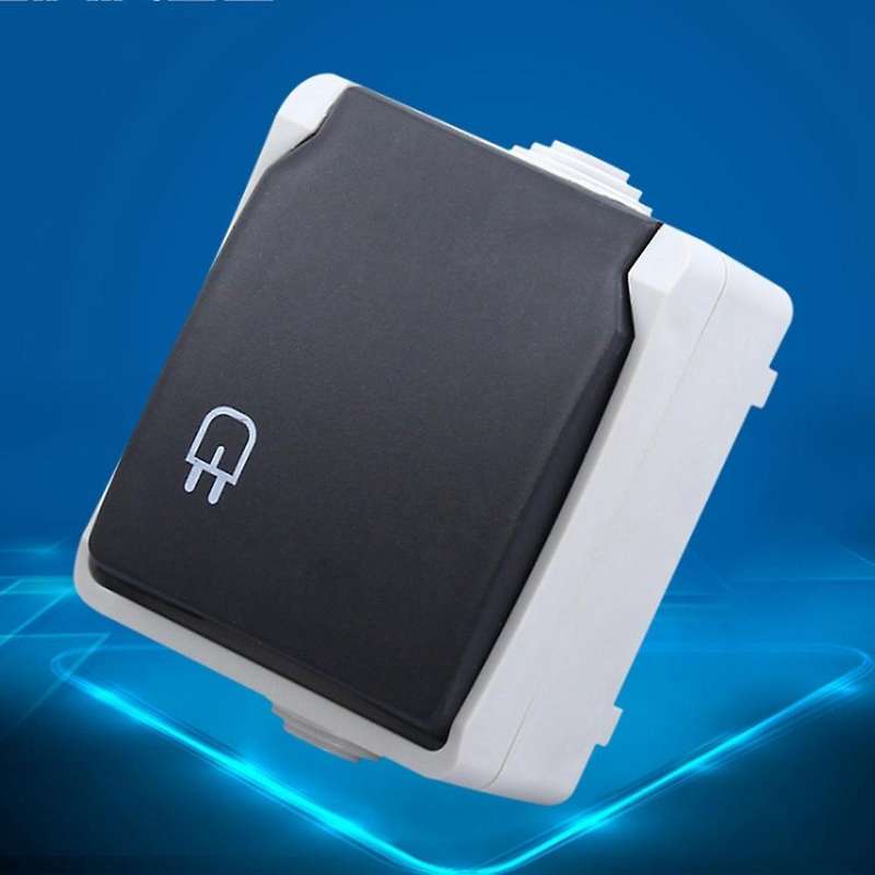 2p+e 16a 250v Ip44 Outdoor Power Socket with Cover Eu Plug(single)