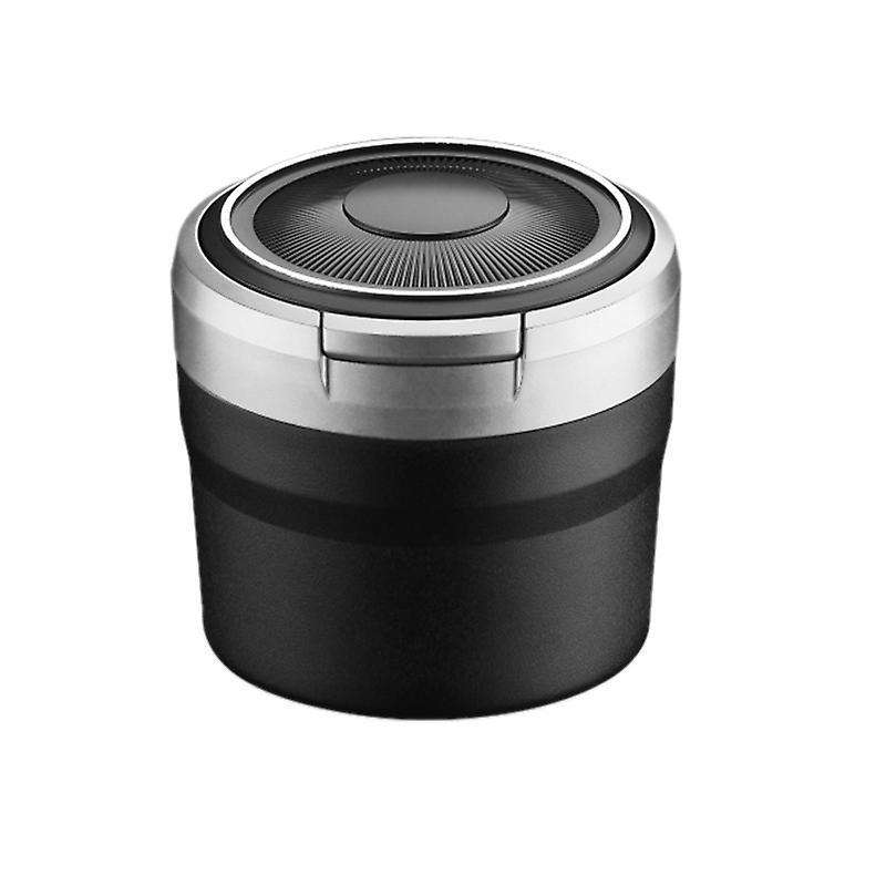 Portable Ashtray with Led Light Auto Moke Cup Holder Ash,black+grey