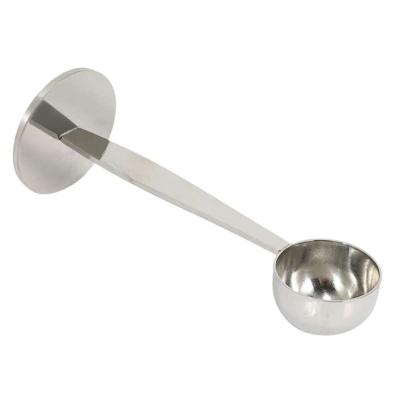 Espresso Stand Coffee Measure Tamper Spoon Stainless Steel Silver