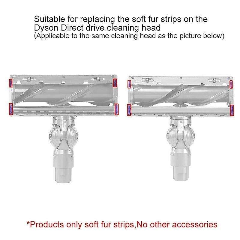 6pcs Soft Plush Strips for Dyson V7v8v10v11 Series Vacuum Cleaner