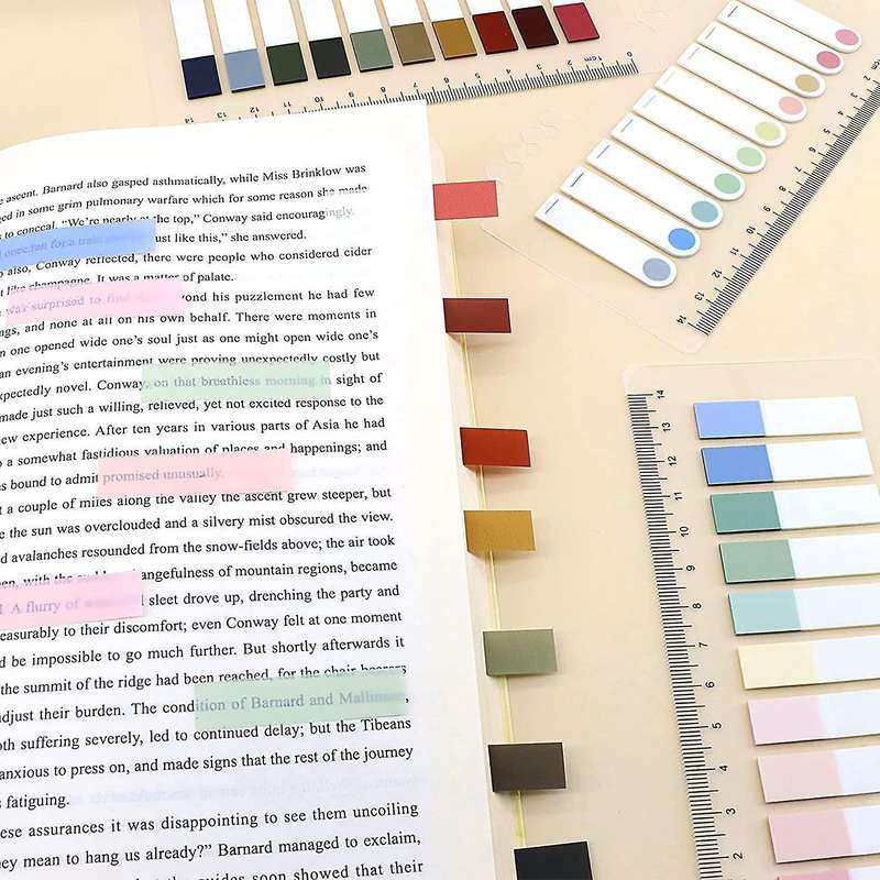 1200 Pcs Sticky Index Label Signs, Page Marker Sticker Translucent