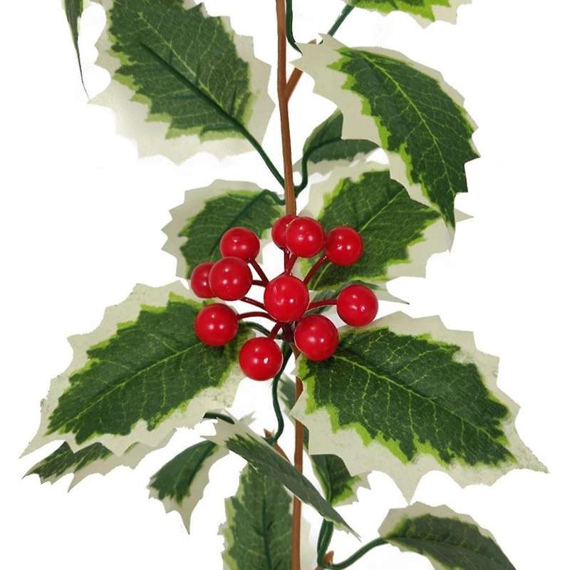 Christmas Garland Winter Red Berries Xmas Party-light Green