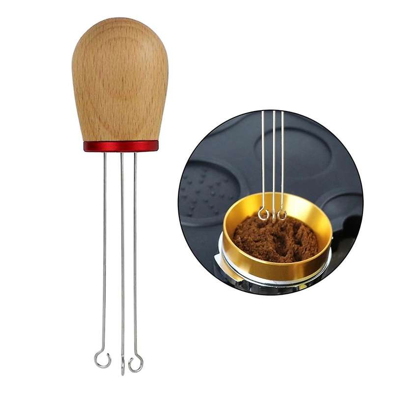Coffee Tamper Stirring Needle Distributor Maker Tool with Stand A