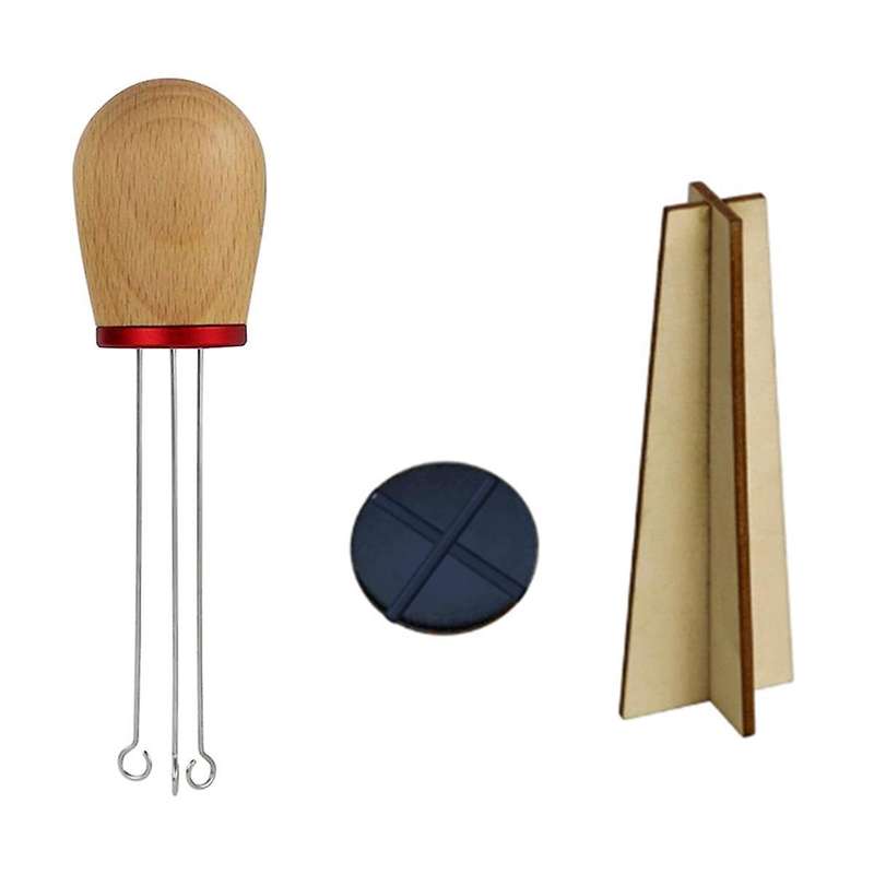 Coffee Tamper Stirring Needle Distributor Maker Tool with Stand A