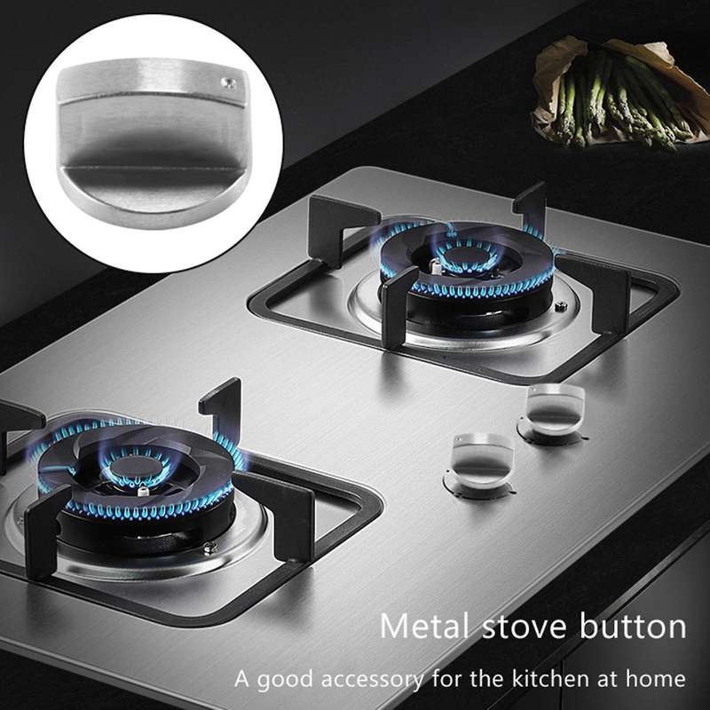 4 Pieces Metal Knob Gas Cooker Stove Knobs for The Kitchen 6mm