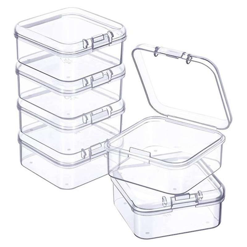 10 Pcs Plastic Clear Storage Box for Collecting Small Items, Beads